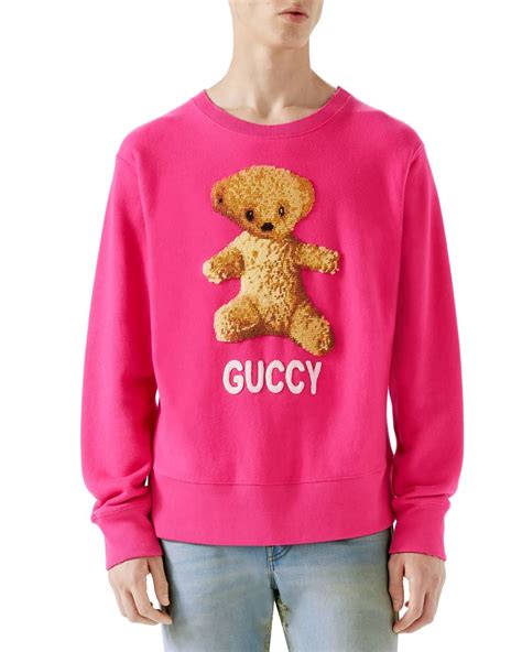 gucci bear tee|Gucci teddy bear sweatshirt.